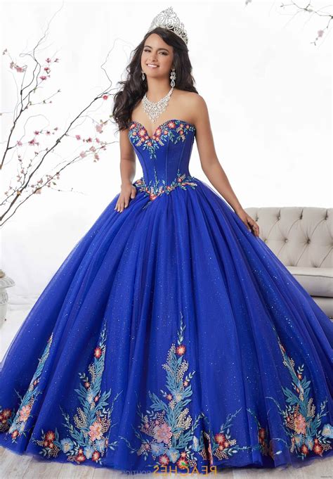 vestidos de 15 azules.